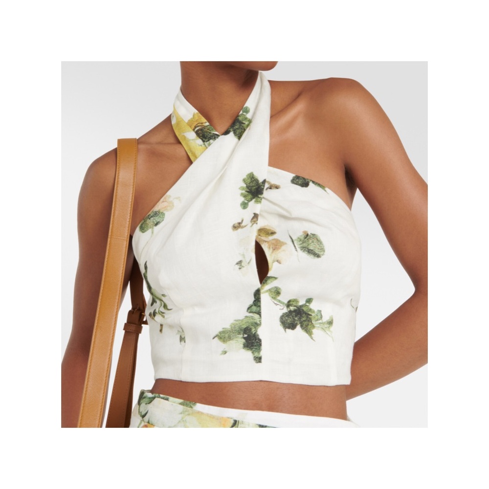 NWT. ERDEM
Floral linen halterneck top. Sz UK 12 or US 8.